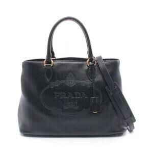 Prada GLACECALF handbag leather black